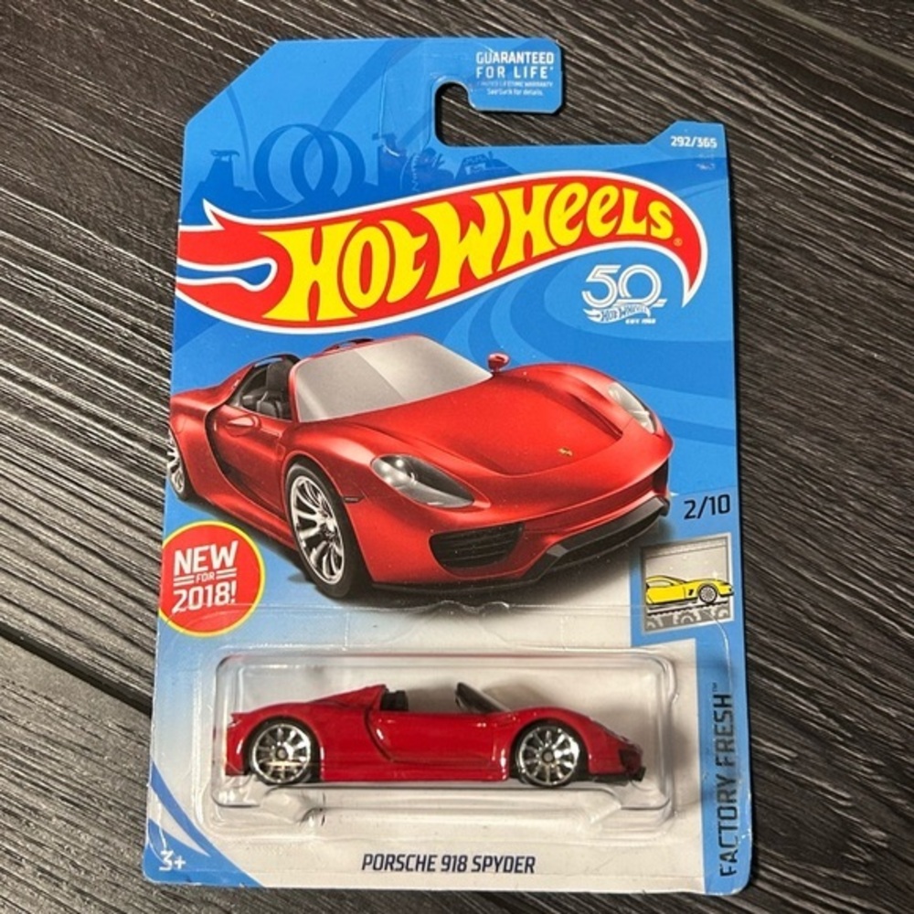 Hot Wheels Porsche 918 Spyder 2018 50th Anniversary Factory Fresh
